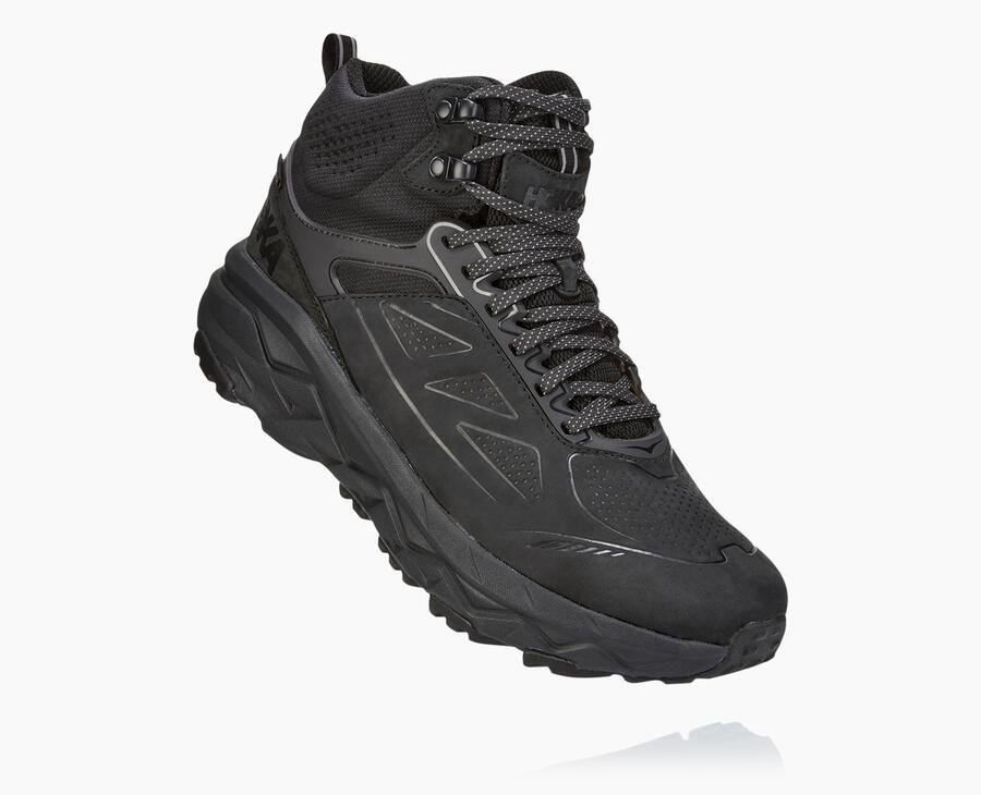 Hiking Boots Mens - Hoka One One Challenger Mid GORE-TEX - Black - LVNYIQF-56